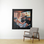 Elegante Frauen in klassischen Autos Wandteppich (Beispiel)