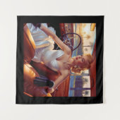 Elegante Frauen in klassischen Autos Wandteppich (Vorderseite (Horizontal))