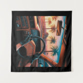 Elegante Frauen in klassischen Autos Wandteppich (Vorderseite (Horizontal))