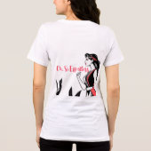 Elegante Frauen in Rot und Schwarz Tri-Blend Shirt (Rückseite)