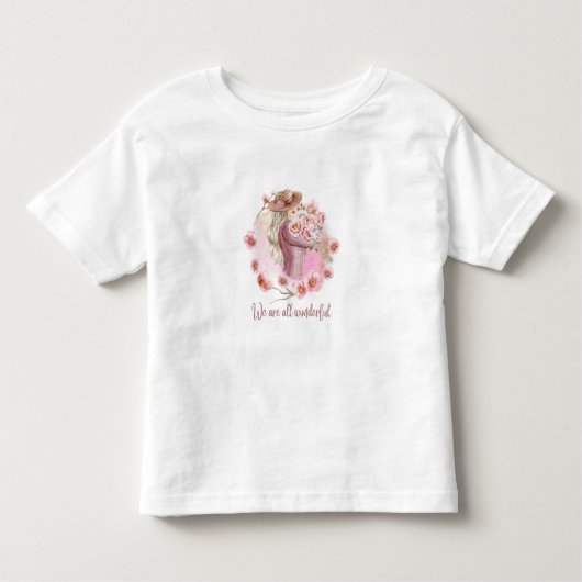 Elegante Frauen inmitten rosa Blüten Kleinkind T-shirt (Vorderseite)
