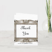 Elegante FRAUEN IST VINTAG DANKEN SIE KARTE (Rückseite)