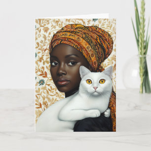Elegante Frauen und Katze Einladung