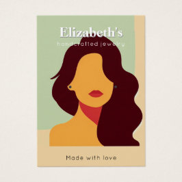 Elegante Frauenkarte Portrait Ohrringe Display Kar