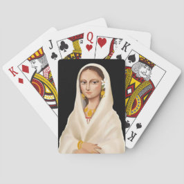 Elegante Frauenporträt | Kulturkunstillustration Spielkarten