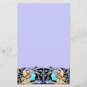 ELEGANTE FRAUENSCHÖNHEIT JEWEL/LADY, BLAUE BOW, BL BRIEFPAPIER