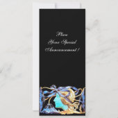 ELEGANTE FRAUENSCHÖNHEIT JEWEL/LADY, BLAUE BOW, BL EINLADUNG (Rückseite)