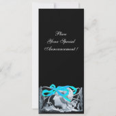 ELEGANTE FRAUENSCHÖNHEIT JEWEL/LADY, BLAUE BOW, BL EINLADUNG (Rückseite)