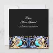 ELEGANTE FRAUENSCHÖNHEIT JEWEL/LADY, BLAUE BOW, BL SAVE THE DATE (Rückseite)