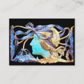 ELEGANTE FRAUENSCHÖNHEIT JEWEL/LADY, BLAUE BOW, BL VISITENKARTE (Rückseite)