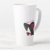 Elegante, freche, selbstbewusste Dame Silhouette Milchtasse (Rechte Ecke)