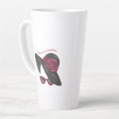 Elegante, freche, selbstbewusste Dame Silhouette Milchtasse (Linke Ecke)