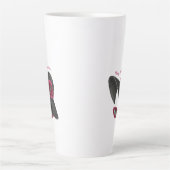 Elegante, freche, selbstbewusste Dame Silhouette Milchtasse (Vorderseite)