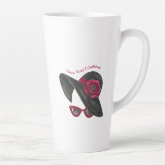 Elegante, freche, selbstbewusste Dame Silhouette Milchtasse