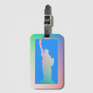 Elegante Freiheitsstatue New York Rainbow Colors Gepäckanhänger