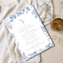 Elegante French Blue Bloom Floral Wedding