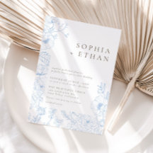 Elegante French Blue Floral Line