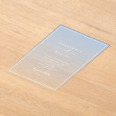 Elegante French Blue Gradient Acrylic Wedding Acryleinladungen (Ablage )
