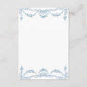 Elegante French Blue Viktorianisch Chinoiserie Hoc Begleitkarte (Rückseite)