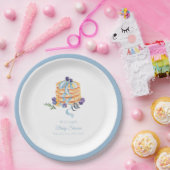 Elegante French Blueberry Pancake Baby Shower Pappteller (Party)