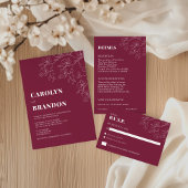 Elegante French Dusty Blue Vintage Wedding Begleitkarte