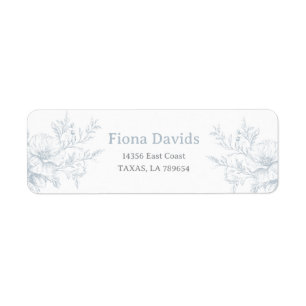 Elegante French Floral Blue Toile Hochzeit