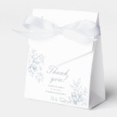 Elegante French Floral Blue Toile Hochzeit Geschenkschachtel (Vorderseite)