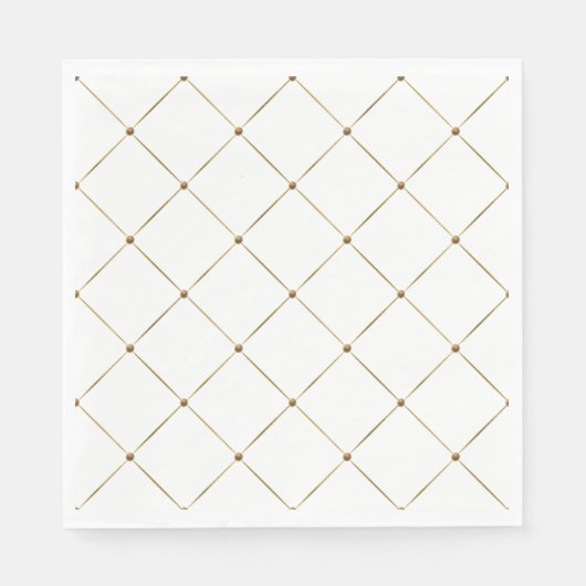 Elegante French Harlequin Black Gold Classic Serviette (Vorderseite)