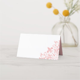 Elegante French Regency Pink Lilie Wedding Platzkarte