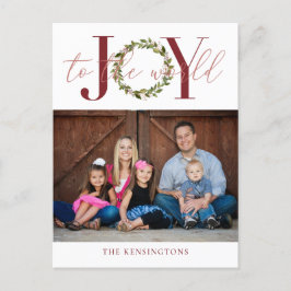 Elegante Freude am Weihnachtsfest der Welt - Foto Feiertagspostkarte