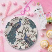 Elegante Friedenstruppen und Magnolien Blume Elfen Pappteller (Party)