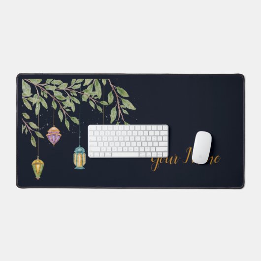 Elegante Friedliche Blätter und Leuchten Schreibtischunterlage (Tastatur & Maus)