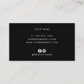 Elegante Friseursalon mit lila-schwarzer Schere Visitenkarte (Rückseite)