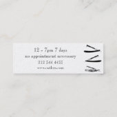 Elegante Friseursalon-Visitenkarte Mini Visitenkarte (Rückseite)