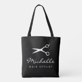 Elegante Friseurschere Logo-Stylistin Tasche (Rückseite)
