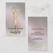 elegante Friseurschere Visitenkarte (Vorne/Hinten)