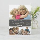 Elegante frohe einladung (Stehend Vorderseite)