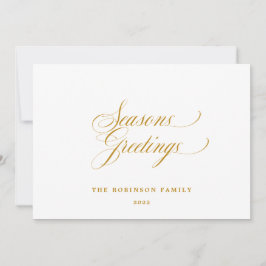 Elegante Frohe Festtage Gold Script Typografie Feiertagskarte