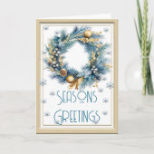 Elegante Frohe Festtage Karte (Vorderseite)