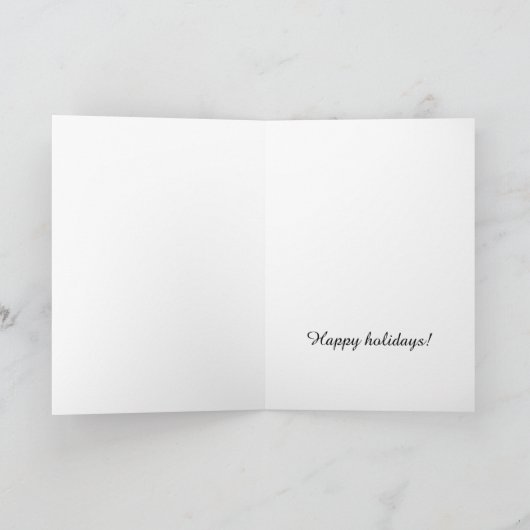 Elegante Frohe Festtage Karte (Innenseite)