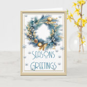 Elegante Frohe Festtage Karte (Gelbe Blume)