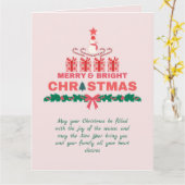 Elegante frohe und helle Weihnachten 2023 farbenfr Karte (Gelbe Blume)