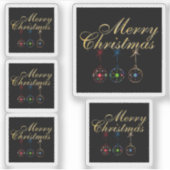 Elegante Frohe Weihnachten Aufkleber (Vorderseite)