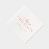 Elegante Frohe Weihnachten Einfaches Party Rose Go Servietten Mit Folie (Rechts)