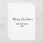 Elegante frohe Weihnachten fügen Text modern einfa (Vorne/Hinten)