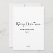 Elegante frohe Weihnachten fügen Text modern einfa (Rückseite)