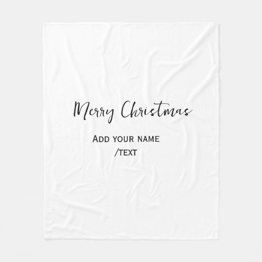 Elegante frohe Weihnachten fügen Text modern einfa Fleecedecke (Vorderseite)