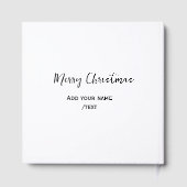 Elegante frohe Weihnachten fügen Text modern einfa Gästebuch (Rückseite)