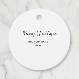 Elegante frohe Weihnachten fügen Text modern einfa Geschenkanhänger