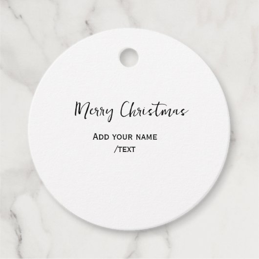 Elegante frohe Weihnachten fügen Text modern einfa Geschenkanhänger (Vorderseite)